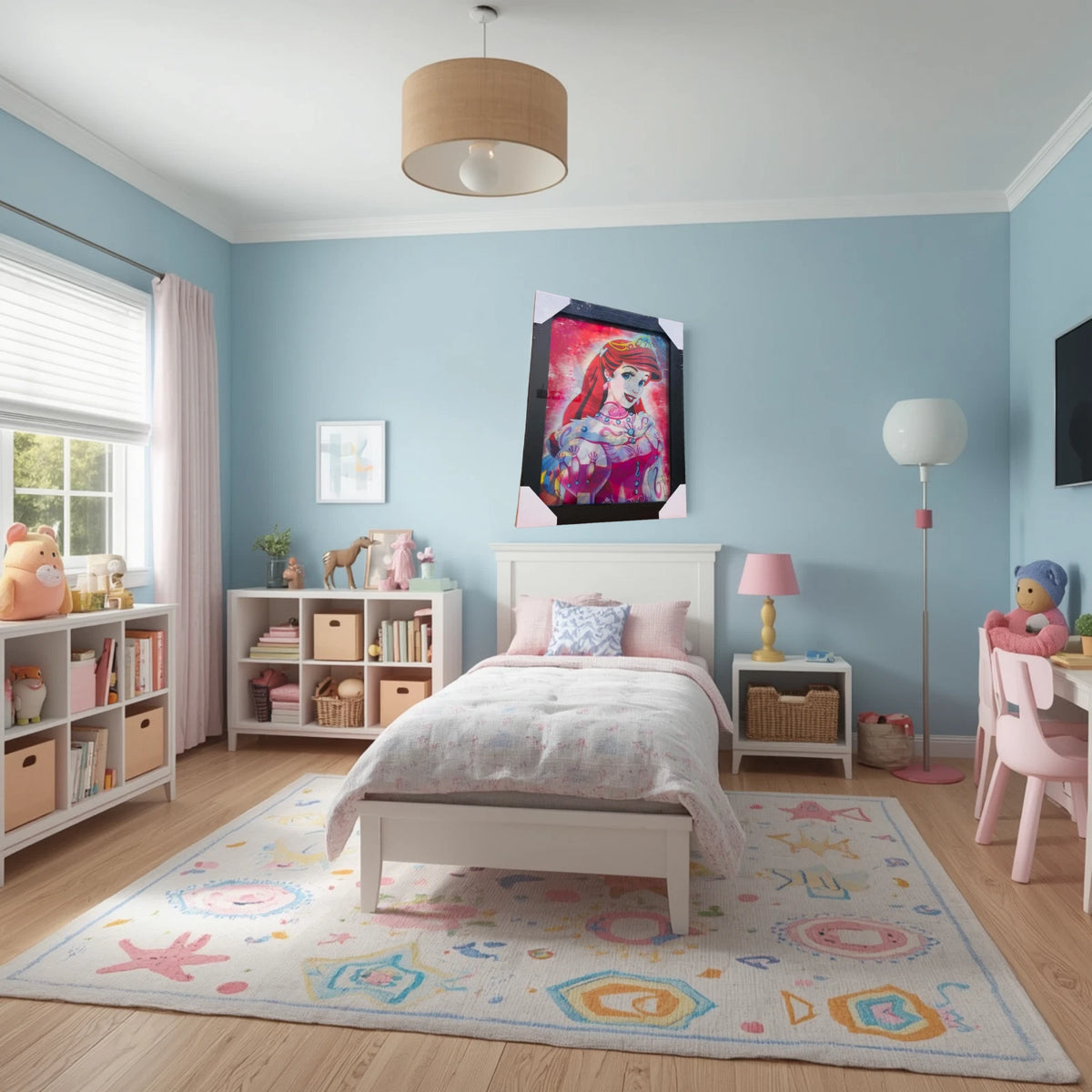 NEW DISNEY PRINCESSES 3D WALL ART POSTER FRAMED PRINT KIDS ROOM DECOR GIFT UK