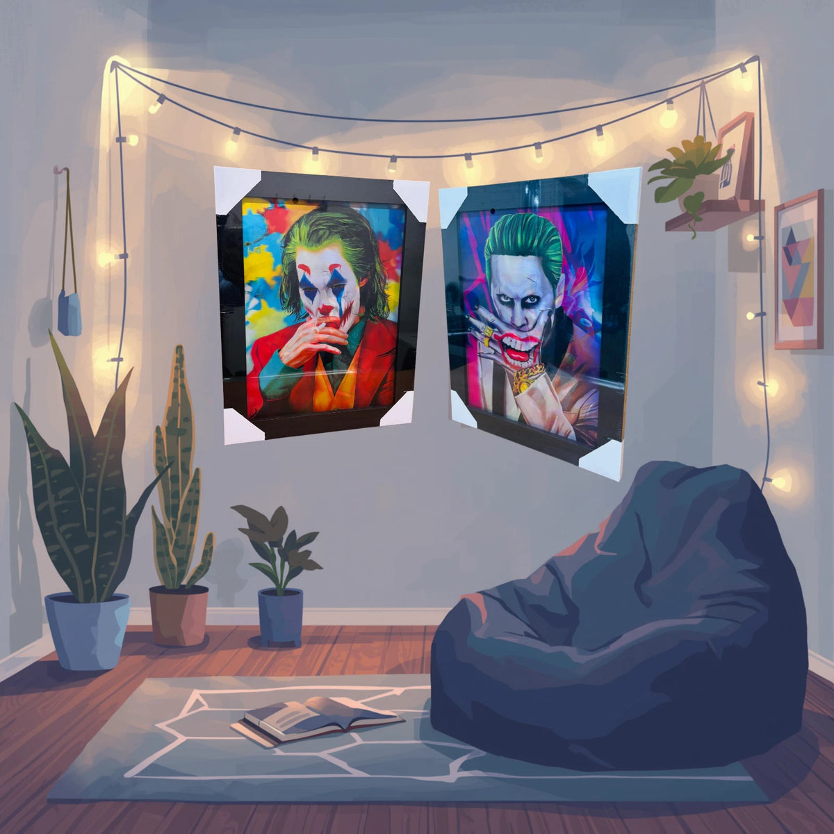 JOKER 3D FRAMED PICTURE 3 IMAGES IN 1 FRAME COMIC VILLAIN WALL ART PIECE GIFT UK