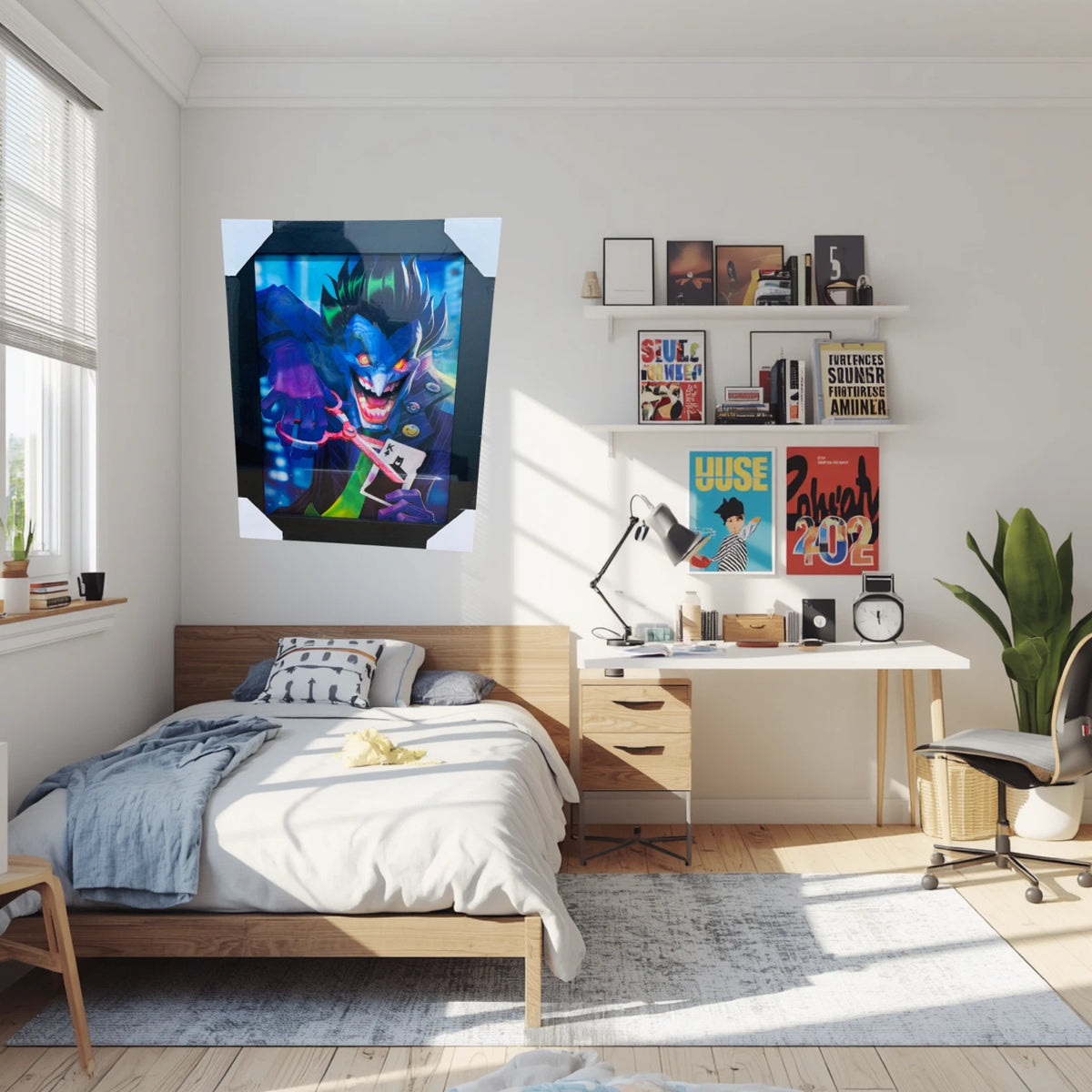 JOKER 3D FRAMED PICTURE 3 IMAGES IN 1 FRAME COMIC VILLAIN WALL ART PIECE GIFT UK