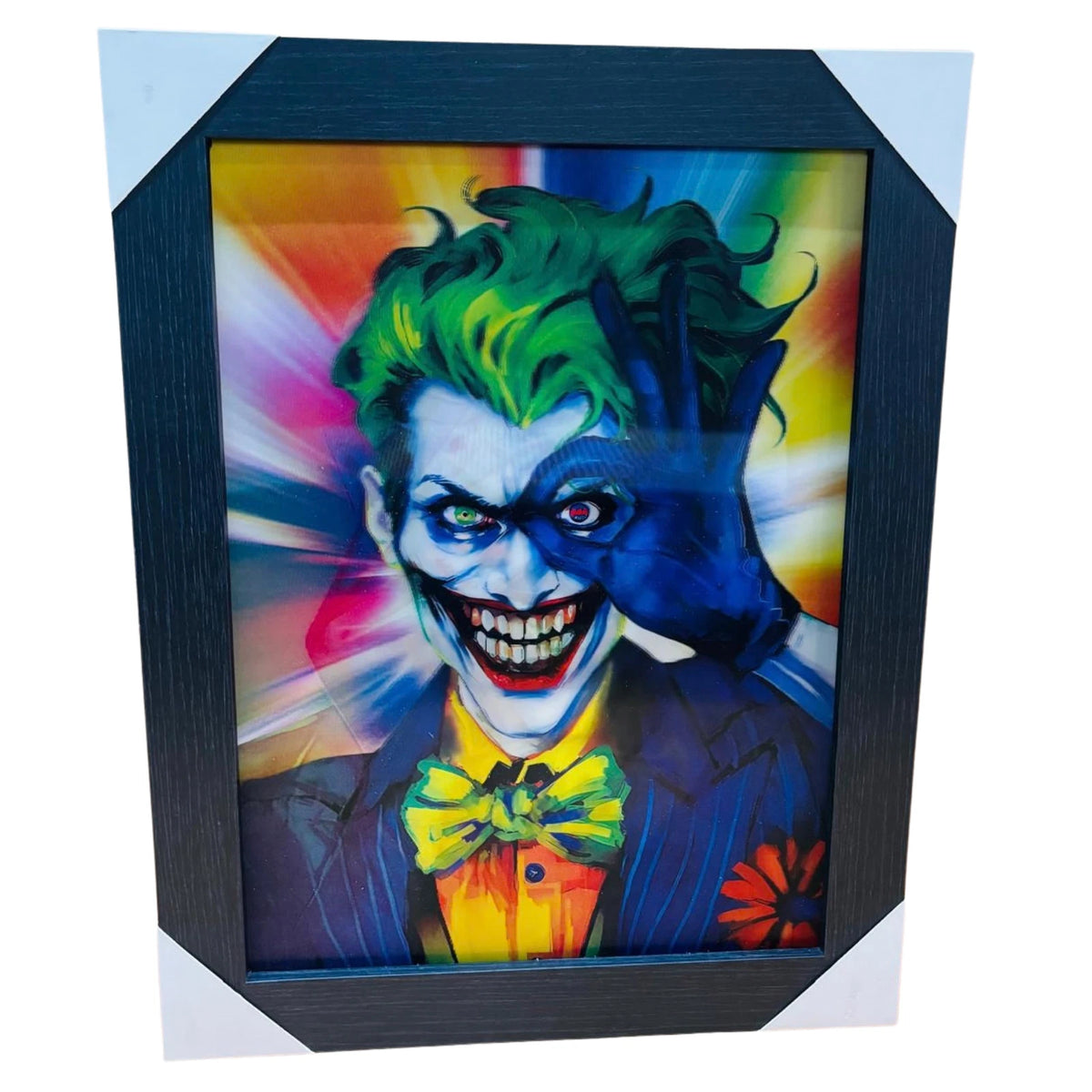 JOKER 3D FRAMED PICTURE - 3 ICONIC IMAGES IN 1 FRAME - COMIC VILLAIN ART PIECE
