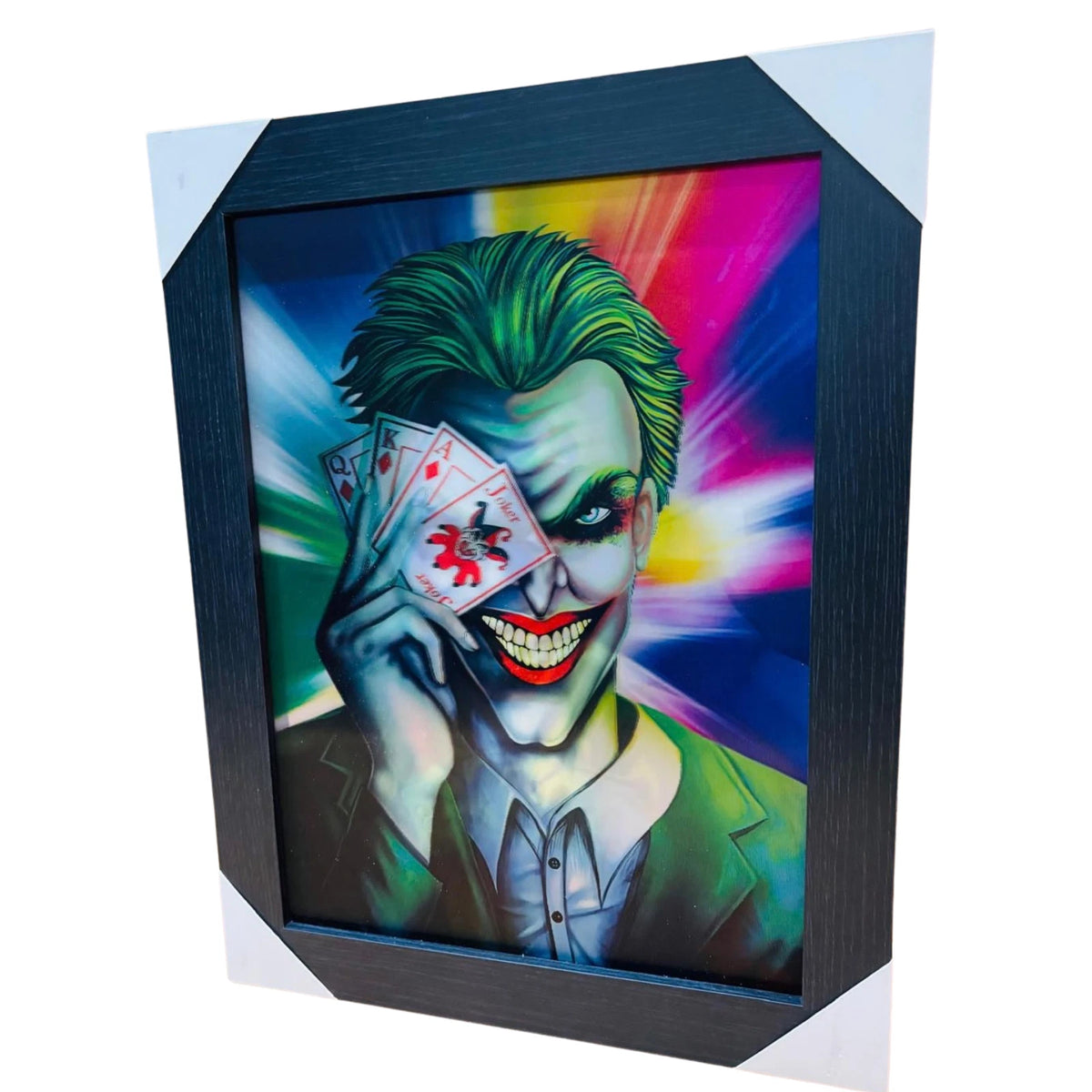 JOKER 3D FRAMED PICTURE - 3 ICONIC IMAGES IN 1 FRAME - COMIC VILLAIN ART PIECE
