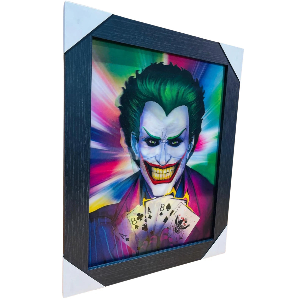 JOKER 3D FRAMED PICTURE - 3 ICONIC IMAGES IN 1 FRAME - COMIC VILLAIN ART PIECE