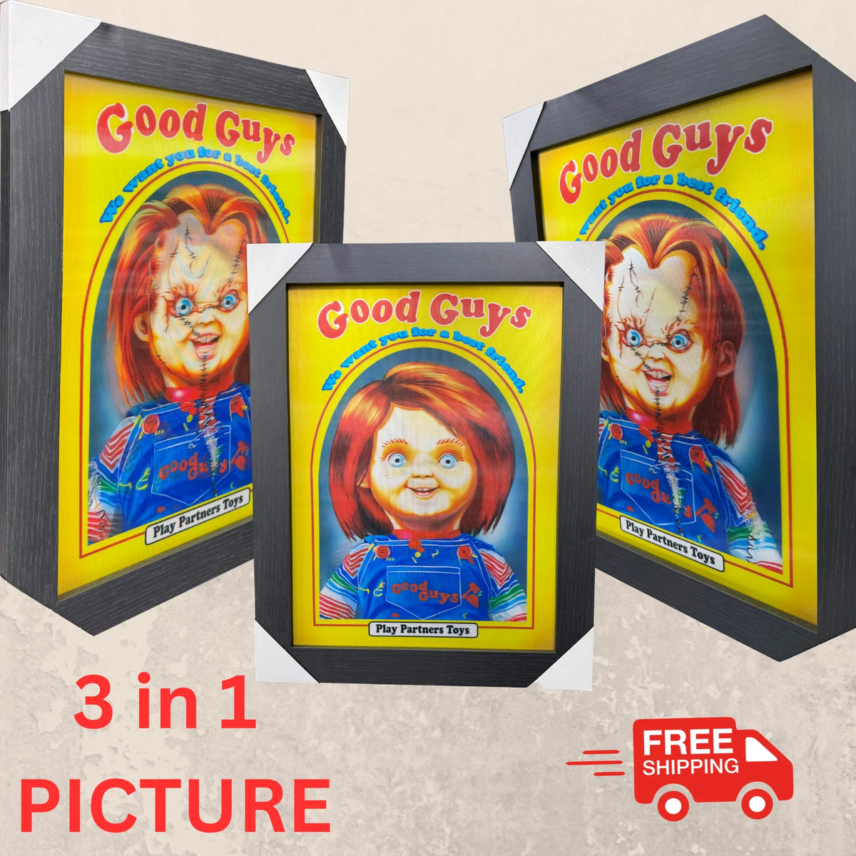 CHUCKY 3D FRAMED ARTWORK - ICONIC HORROR MOVIE MEMORABILIA - MUST-HAVE WALL ART
