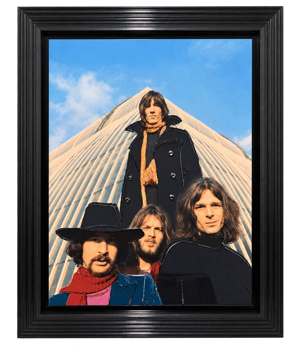 PINK FLOYD 3D LIQUID ART FRAMED PICTURE 65X55CM ROCK BAND MUSIC WALL DECOR GIFT