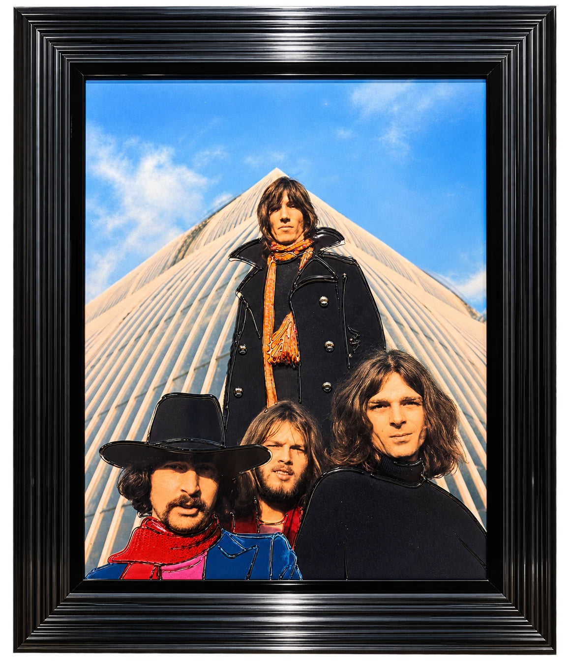 PINK FLOYD 3D LIQUID ART FRAMED PICTURE 65X55CM ROCK BAND MUSIC WALL DECOR GIFT