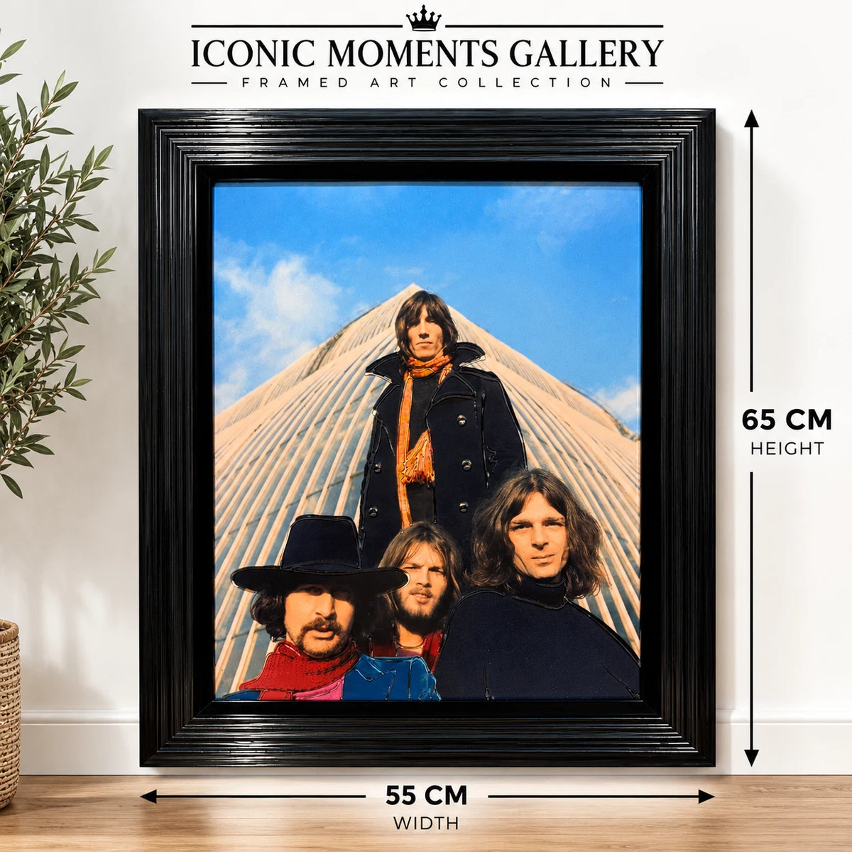 PINK FLOYD 3D LIQUID ART FRAMED PICTURE 65X55CM ROCK BAND MUSIC WALL DECOR GIFT