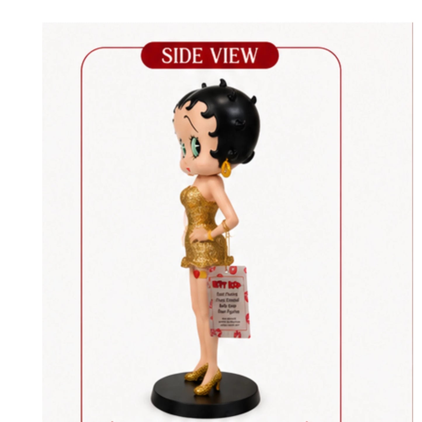 BETTY BOOP GOLD GLITTER GARTER DRESS FIGURINE VINTAGE COLLECTIBLE ORNAMENT GIFT UK STOCK