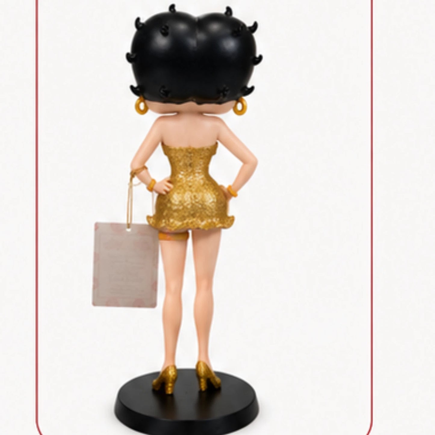 BETTY BOOP GOLD GLITTER GARTER DRESS FIGURINE VINTAGE COLLECTIBLE ORNAMENT GIFT UK STOCK