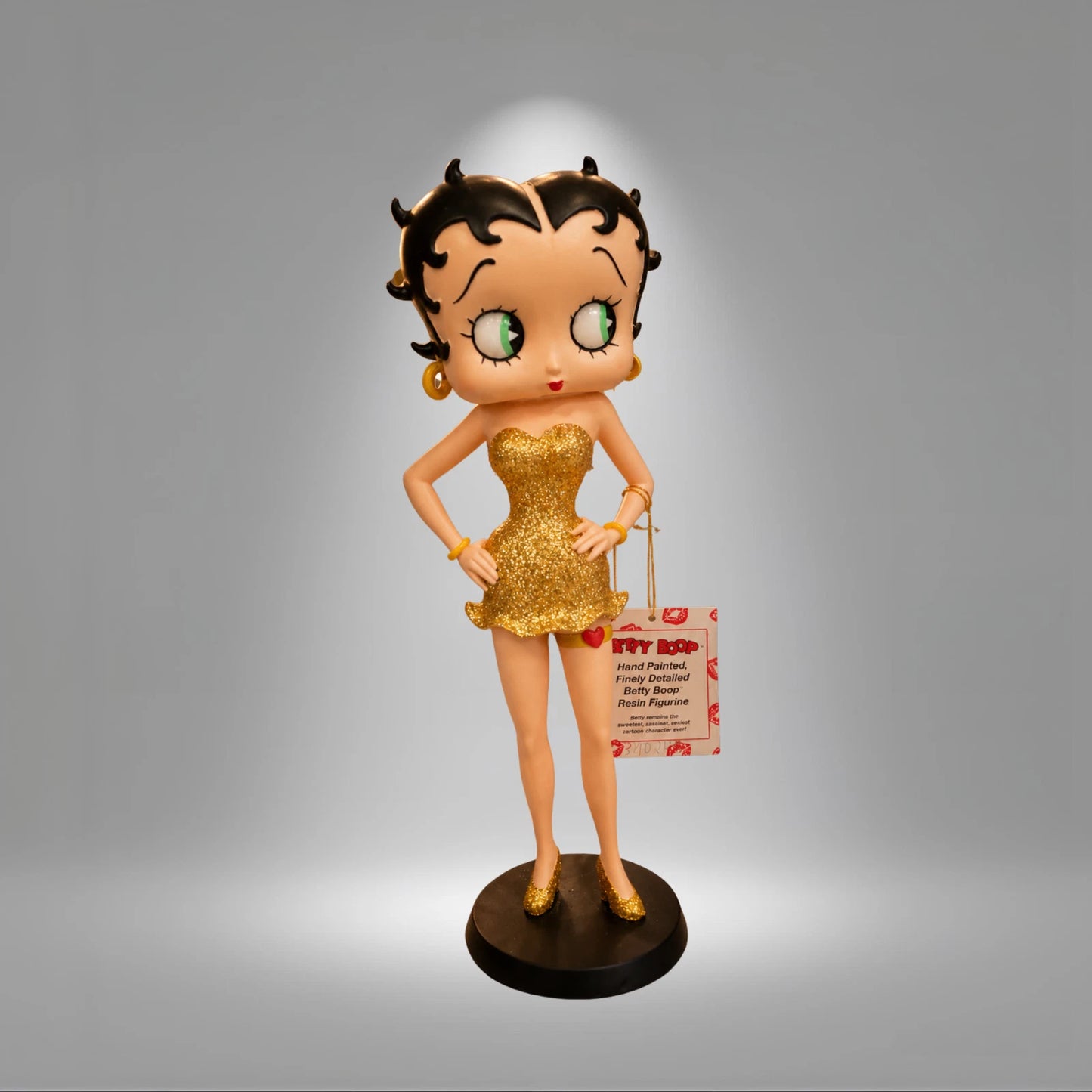 BETTY BOOP GOLD GLITTER GARTER DRESS FIGURINE VINTAGE COLLECTIBLE ORNAMENT GIFT UK STOCK