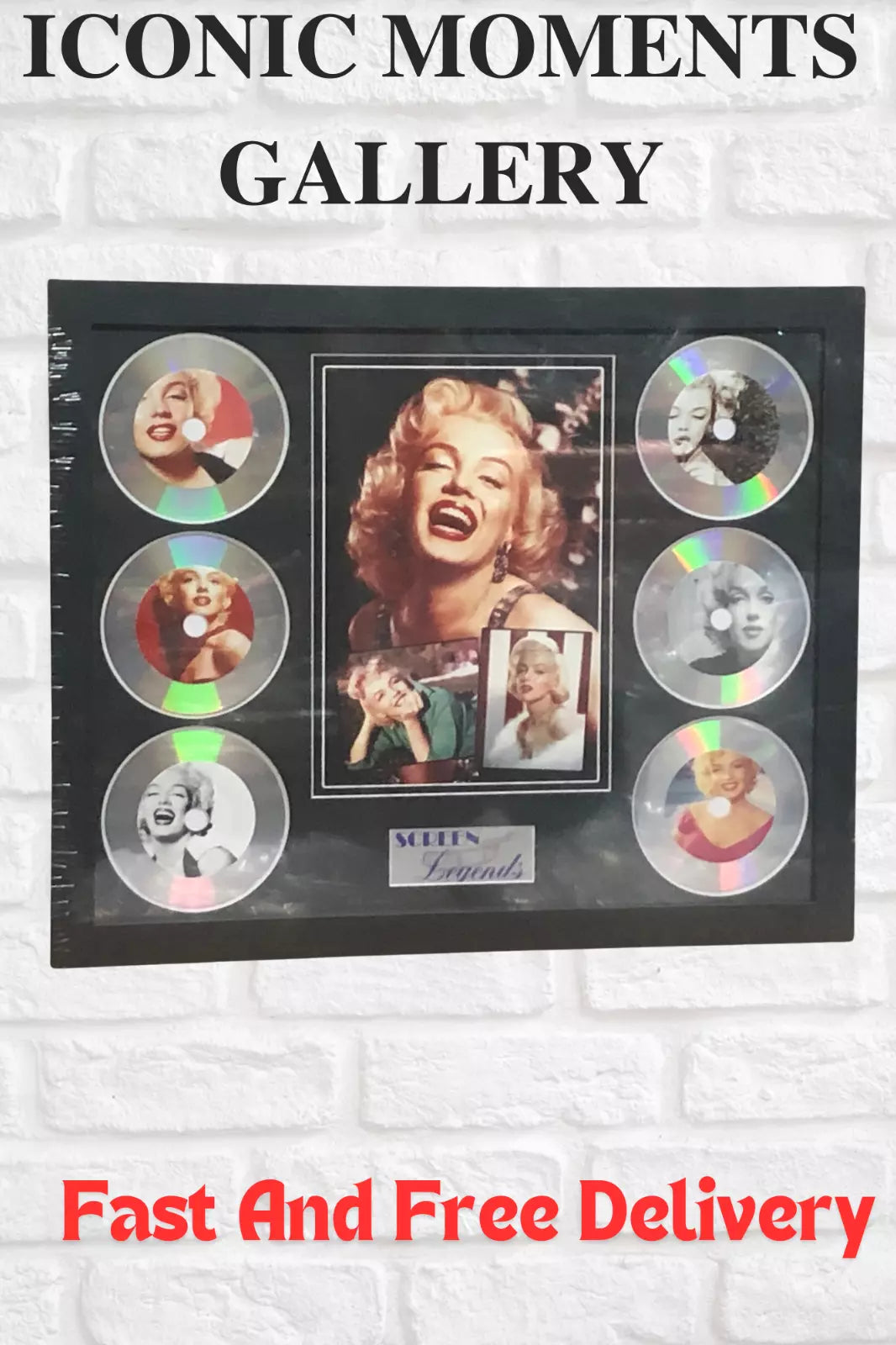 MARILYN MONROE MEMORABILIA FRAMED PICTURE PRESENTATION DISCSET LEGENDS OF MUSIC UK STOCK
