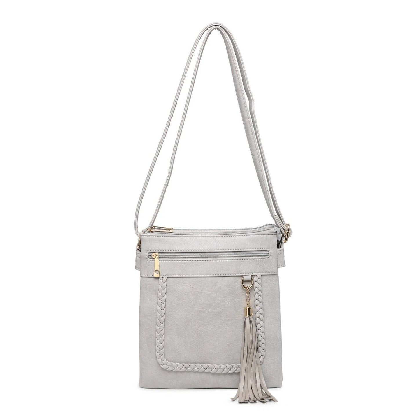 BOUTIQUE VEGAN LEATHER CROSSBODY BAG WOMEN'S TASSELS SHOULDER HANDBAG UK STOCK