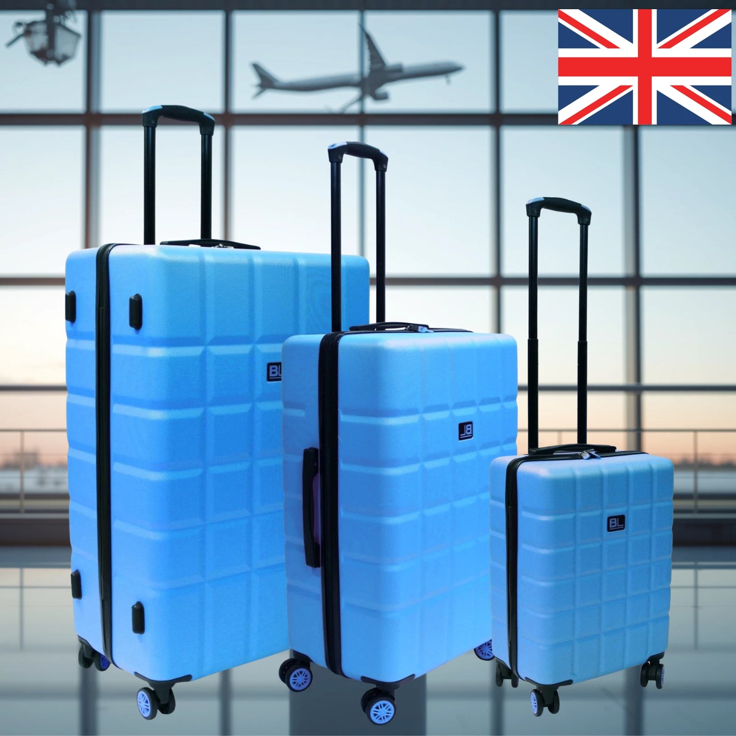 CABIN LARGE LIGHTWEIGHT ABS HARD SHELL SUITCASE 4 WHEEL SPIN TRAVEL LUGGAGE BAG UK STOCK