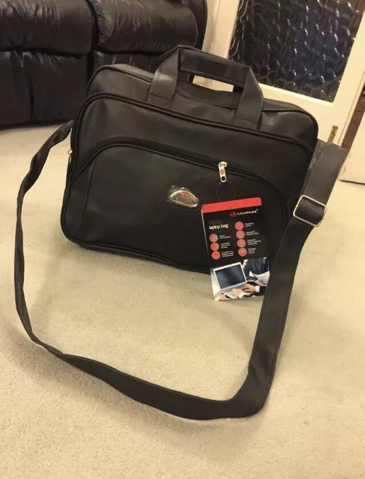 NEW LAPTOP MESSENGER BRIEFCASE BUSINESS WORK LEATHER STYLE SHOULDER BAG UK STOCK