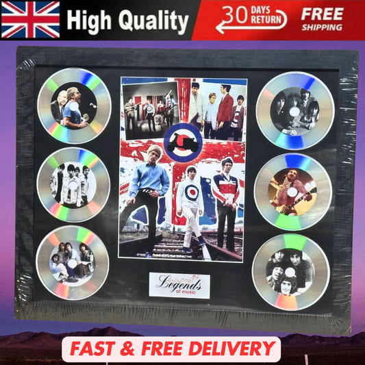 THE WHO MEMORABILIA FRAMED PICTURE PRESENTATION DISC SET LEGENDS OF MUSIC UK STOCK