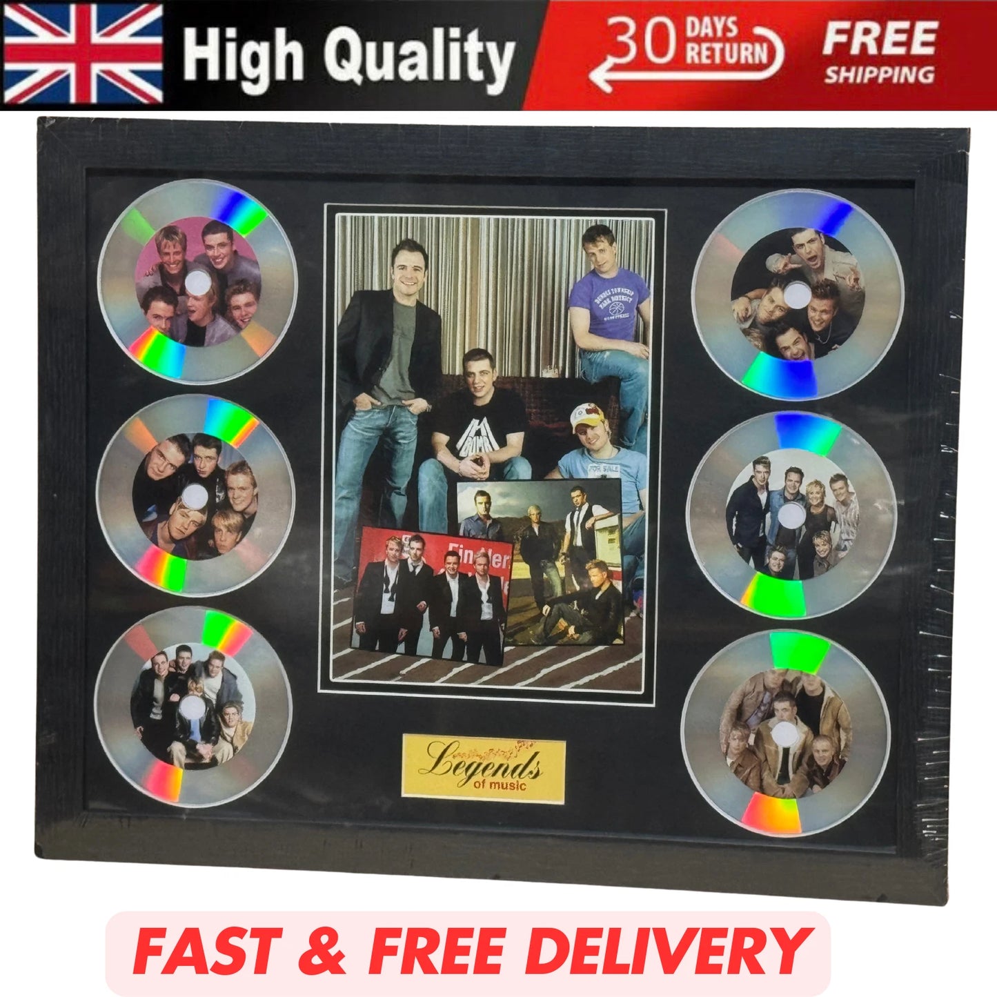 TAKE THAT MEMORABILIA FRAMED PICTURE PRESENTATION DISC SET LEGENDS OF MUSIC UK STOCK