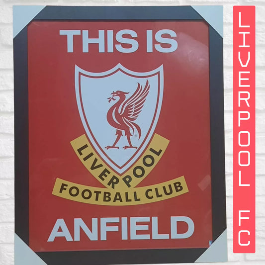 LIVERPOOL FC "THIS IS ANFIELD" FRAMED PICTURE - ICONIC WALL ART FOR FOOTBALL FAN UK STOCK