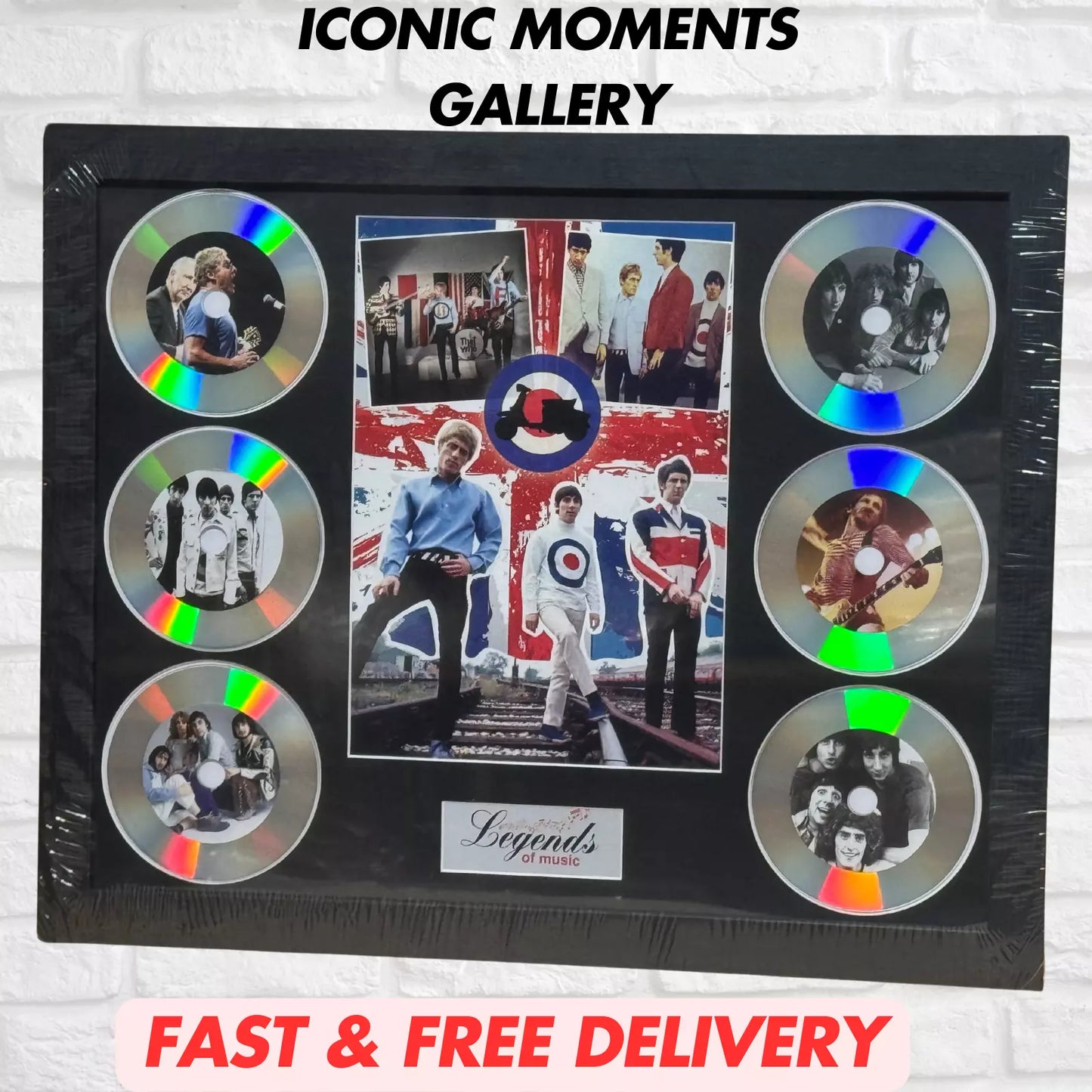 THE WHO MEMORABILIA FRAMED PICTURE PRESENTATION DISC SET LEGENDS OF MUSIC UK STOCK