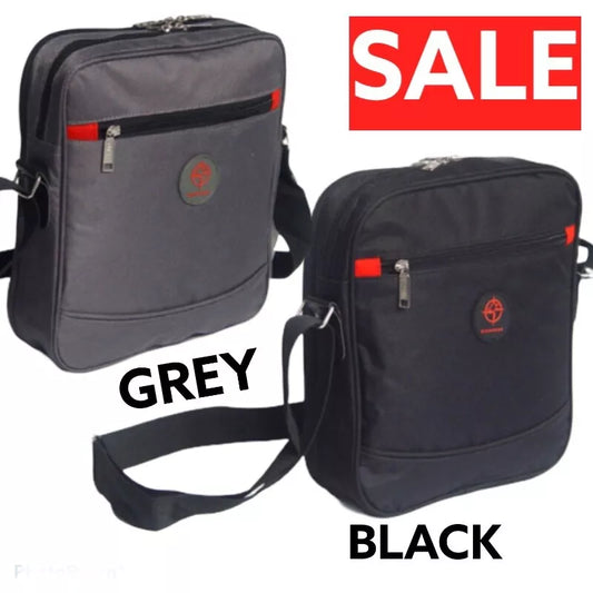 MEN'S MESSENGER BAG WATERPROOF CROSS BODY SHOULDER UTILITY TRAVEL WORK BAG BLACK UK STOCK