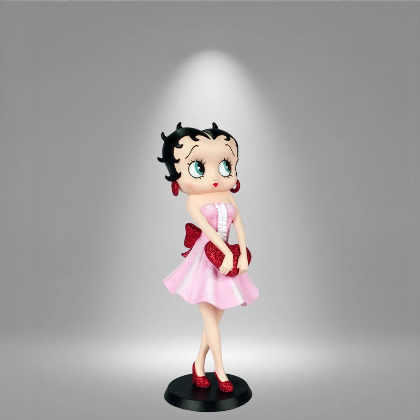 NEW BETTY BOOP HOLDING RED HEART FIGURINE 32CM VINTAGE ORNAMENT GIFT UK STOCK
