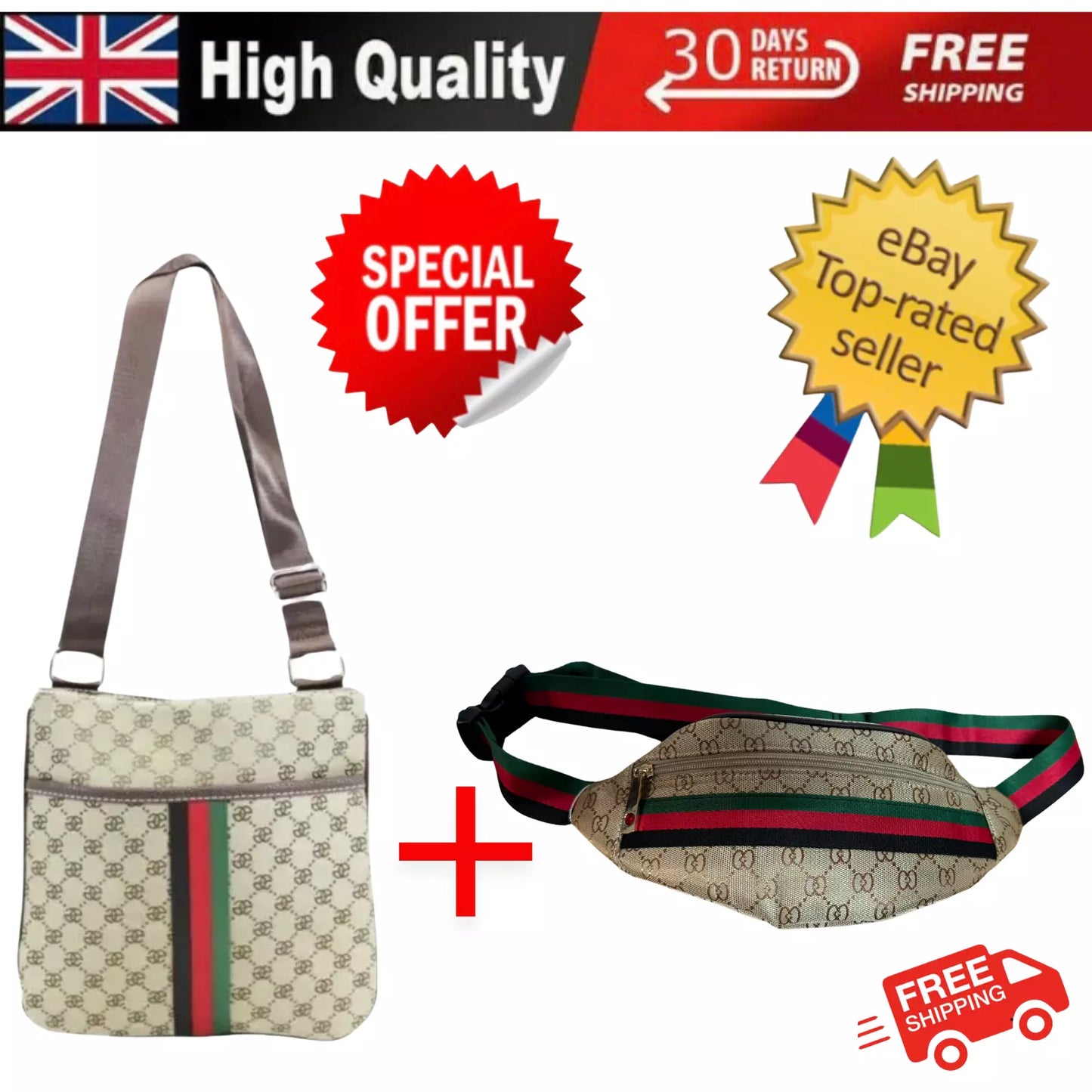 BOYS GIRLS DESIGNER CROSS BODY BAG BUM BAG SHOULDER HANDBAG POUCH WORK TRAVEL UK STOCK