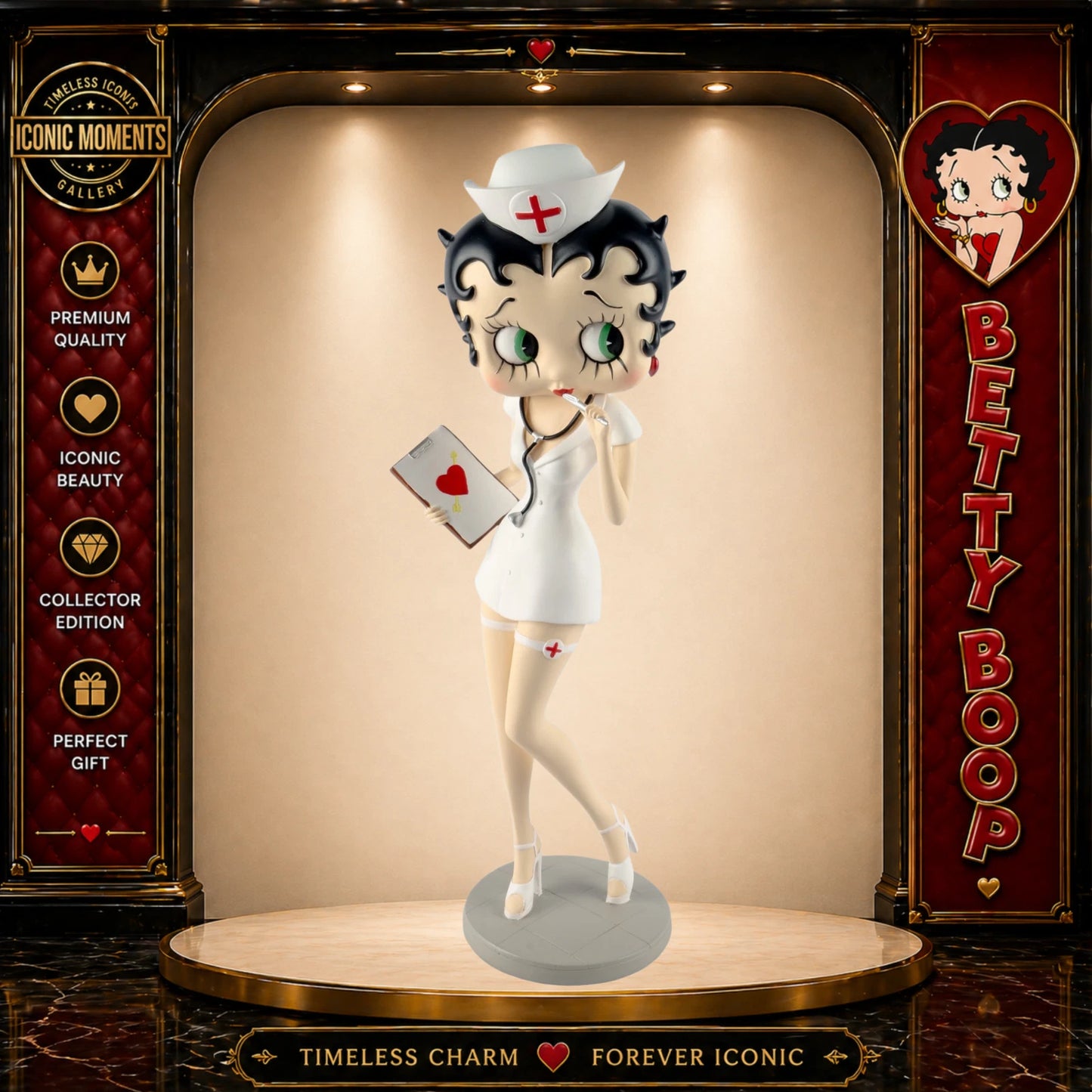 NEW BETTY BOOP NURSE STANDING FIGURINE 34CM VINTAGE COLLECTABLE ORNAMENT GIFT UK STOCK