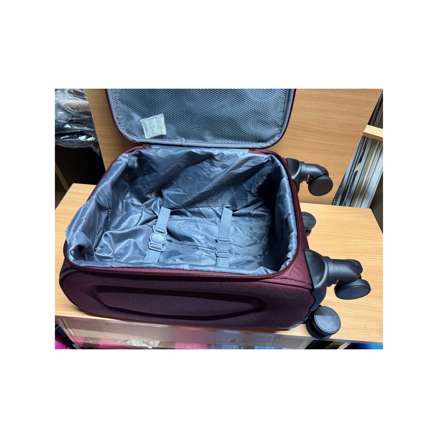 Ryanair Fits 52x34x20cm Cabin Suitcase 4 Wheel soft Carry Travel Luggage Bag UK STOCK