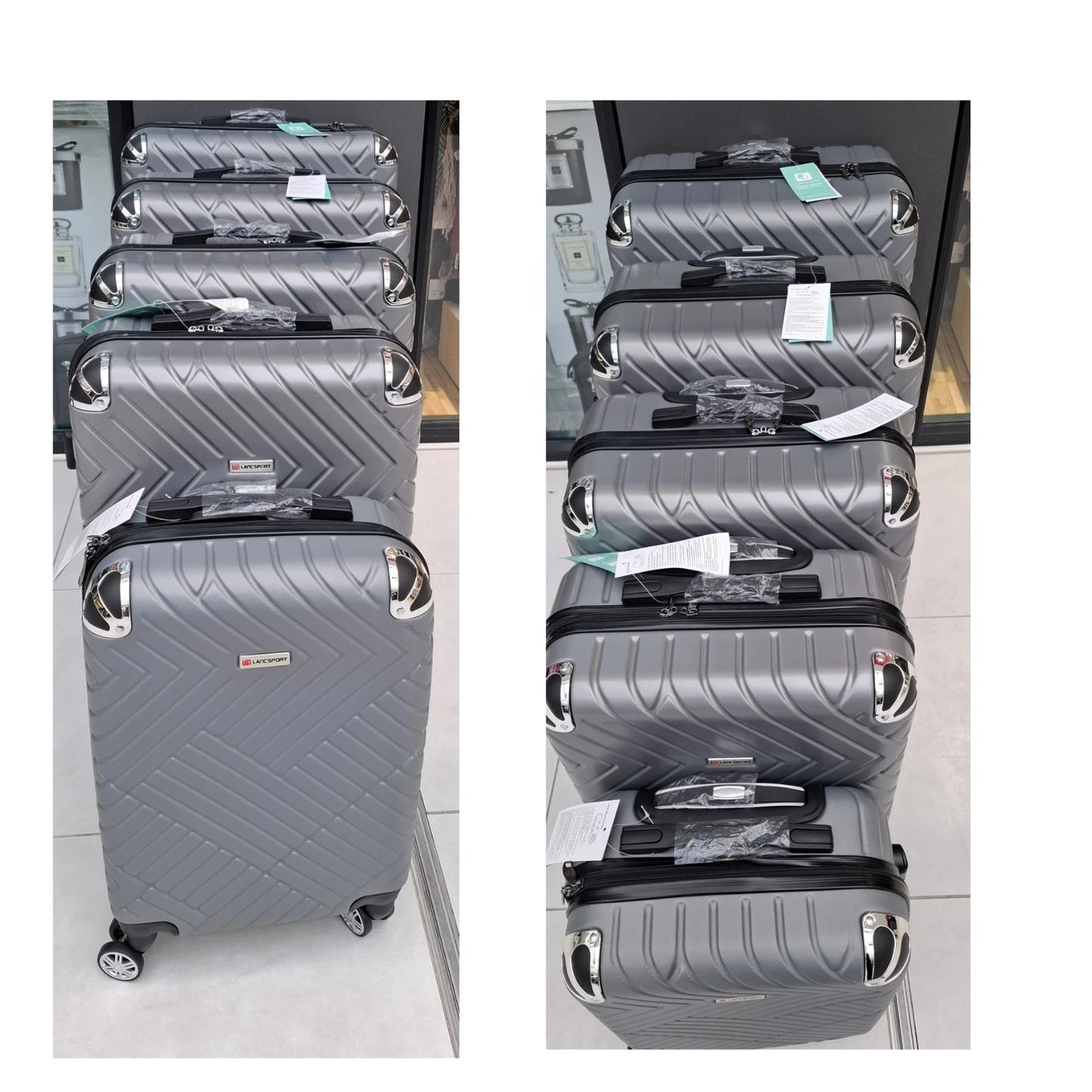 HardShell Suitcase 8 Wheel 360° Spinner ABS Luggage Trolley Bag Cabin to XLarge