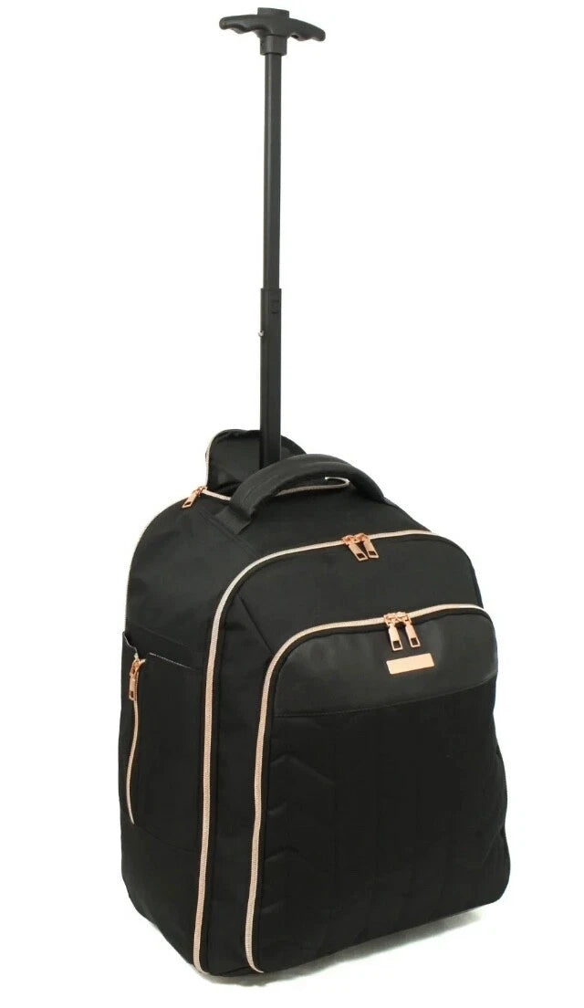 CABIN APPROVED WHEELED RUCKSACK | TRAVEL LAPTOP BAG, ROLLING BACKPACK, HOLDAL UK