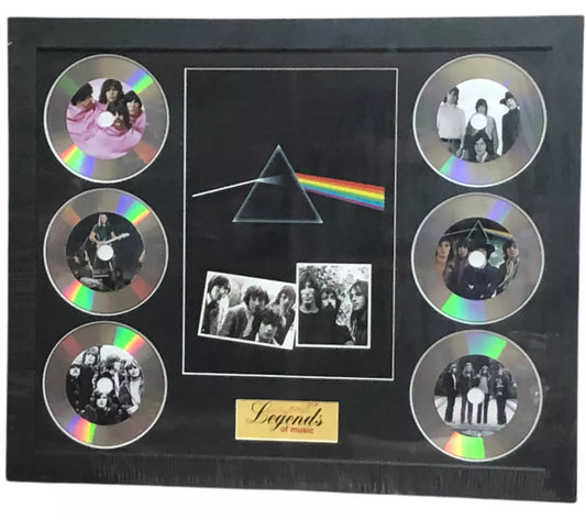 PINK FLOYD MEMORABILIA FRAMED PICTURE PRESENTATION DISCSET LEGENDS OF MUSIC UK STOCK