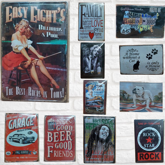 LARGE METAL WALLSIGN 30X20CM VINTAGE POSTER PRINT HOME KITCHEN DECOR GIFT PLAQUE