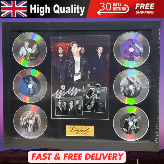 ARCTIC MONKEYS MEMORABILIA FRAMED PICTURE PRESENTATION DISC SET LEGENDS OF MUSIC UK STOCK
