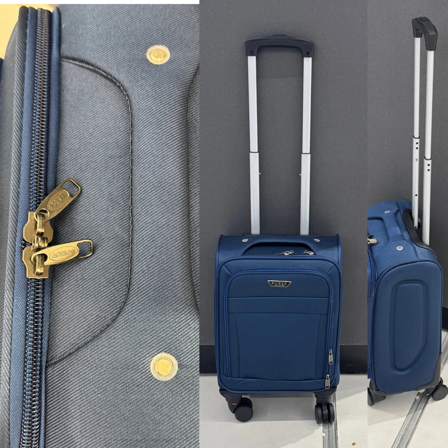 Ryanair Fits 52x34x20cm Cabin Suitcase 4 Wheel soft Carry Travel Luggage Bag UK STOCK