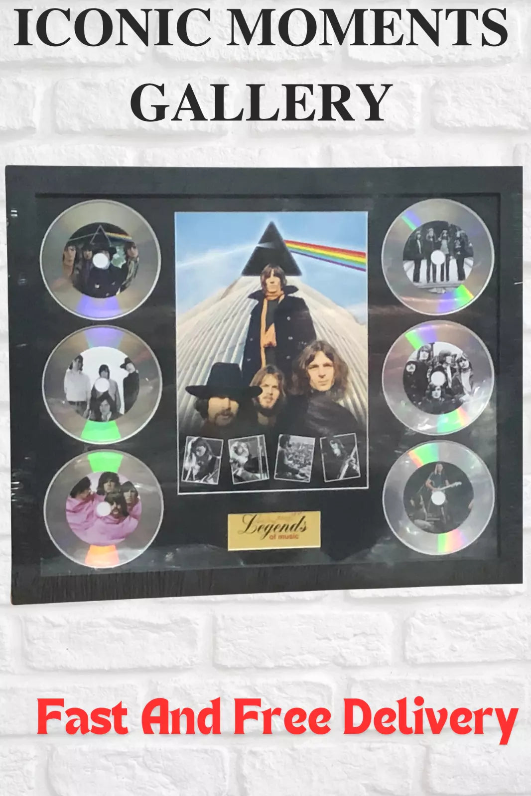 PINK FLOYD MEMORABILIA FRAMED PICTURE PRESENTATION DISCSET LEGENDS OF MUSIC UK STOCK