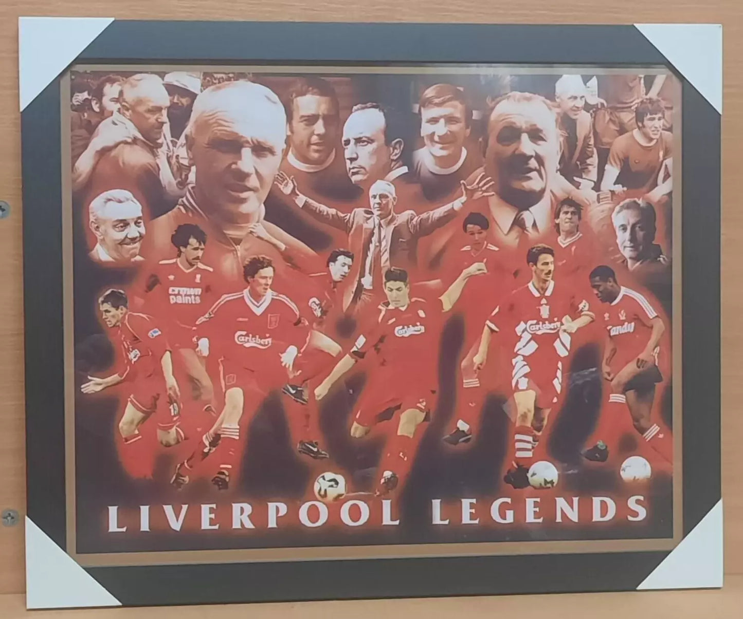 ERIC CANTONA MANCHESTER UNITED LEGEND - FRAMED PICTURE CELEBRATING THE DOUBLE UK STOCK