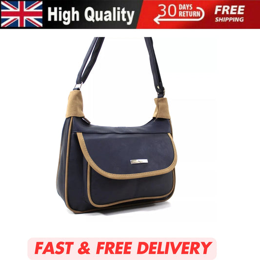 LADIES HANDBAG CROSSBODY MESSENGER BAG – WOMEN'S SHOULDER BAG WITH LONG STRAP UK STOCK