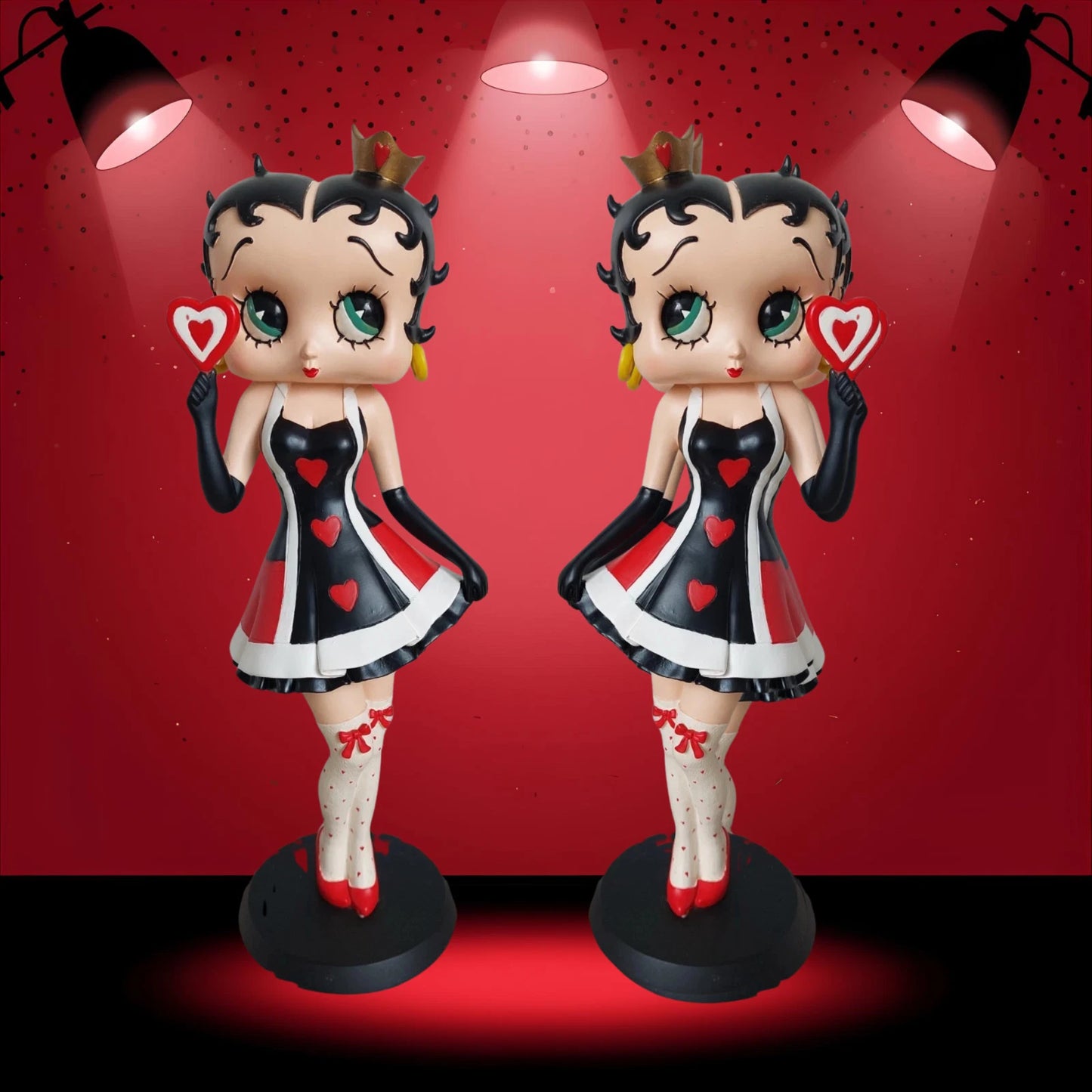 NEW BETTY BOOP QUEEN OF HEARTS 33CM FIGURINE LARGE VINTAGE ORNAMENT COLLECTIBLE