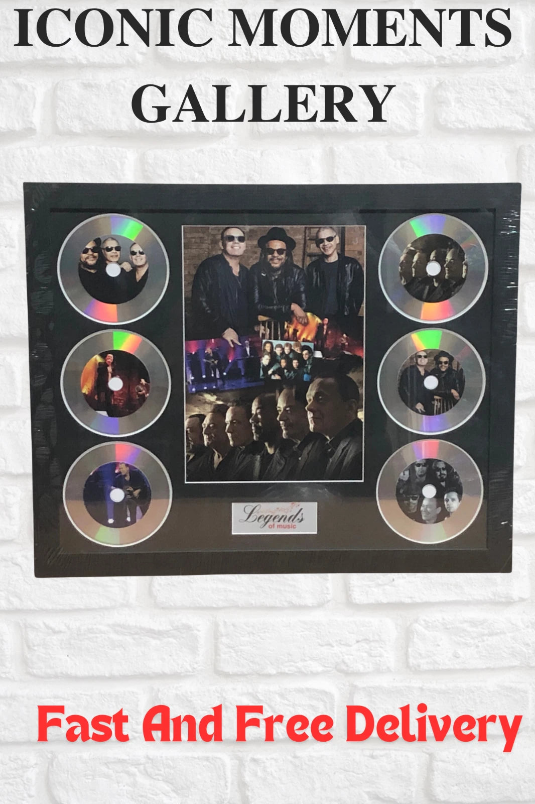 UB40 MEMORABILIA FRAMED PICTURE PRESENTATION DISC SET LEGENDS OF POP MUSIC UK STOCK