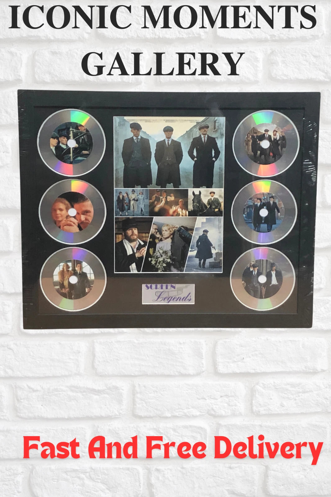 PEAKY BLINDERS MEMORABILIA FRAMED PICTURE PRESENTATION DISC SET SCREEN LEGENDS