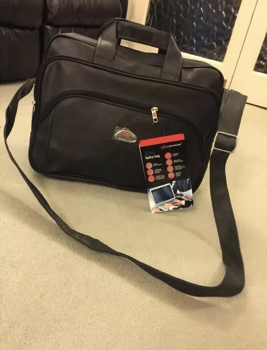 NEW LAPTOP MESSENGER BRIEFCASE BUSINESS WORK LEATHER STYLE SHOULDER BAG UK STOCK