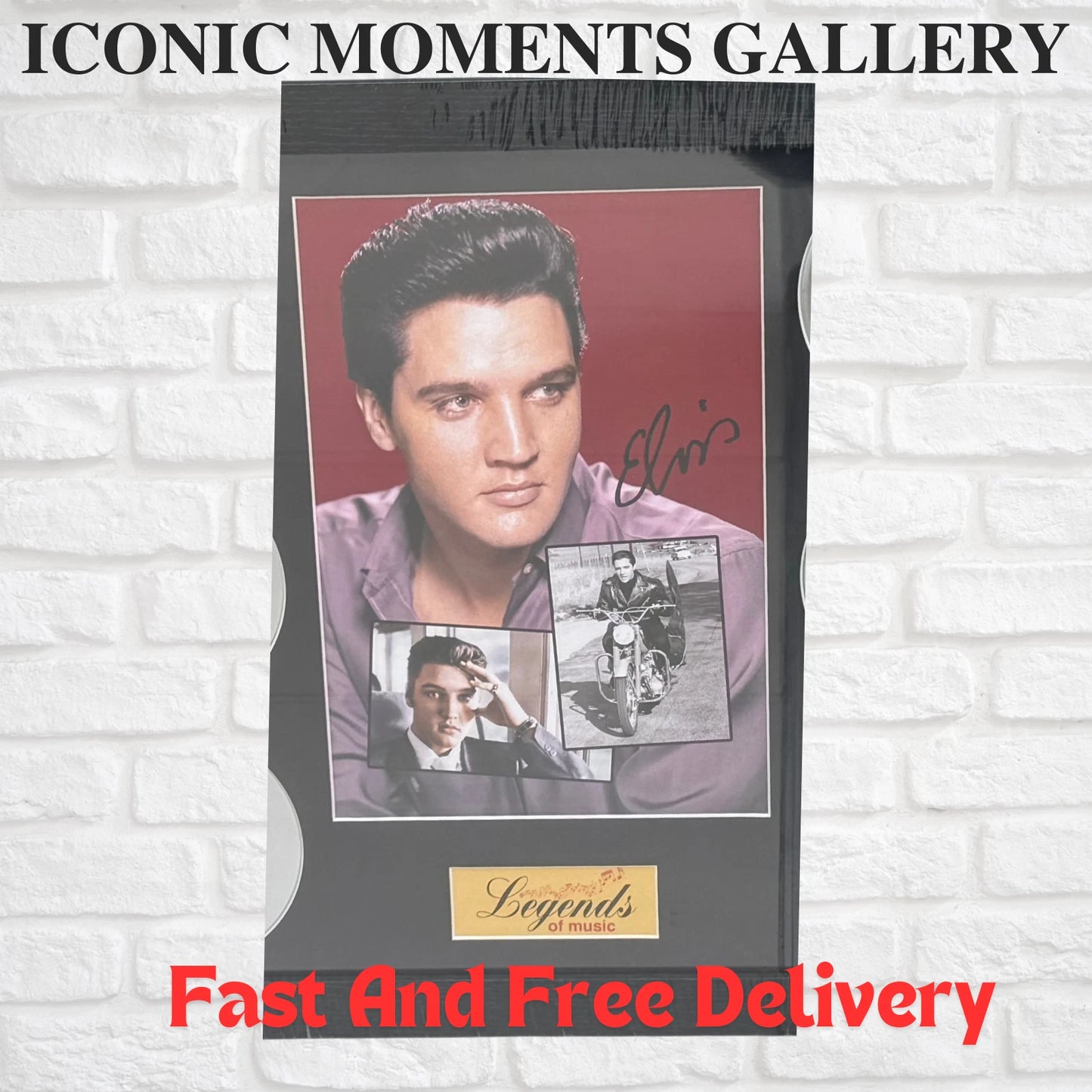 ELVIS PRESLEY MEMORABILIA FRAMED PICTURE PRESENTATION DISC SET LEGENDS OF MUSIC UK STOCK