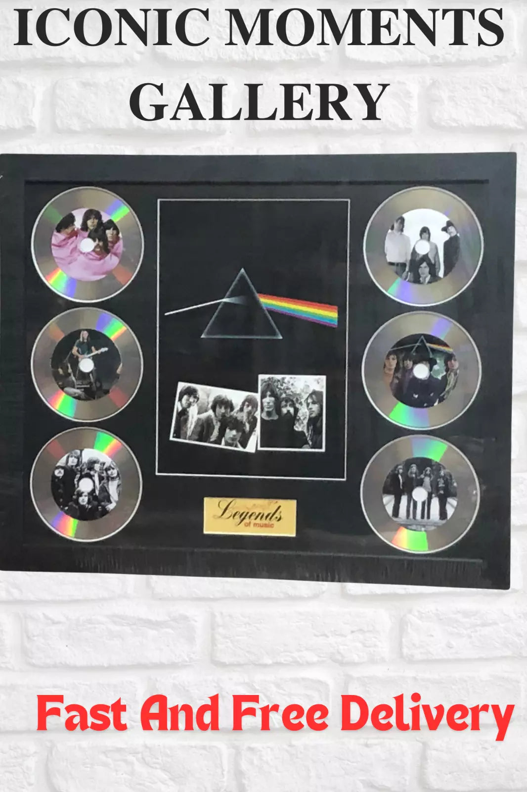 PINK FLOYD MEMORABILIA FRAMED PICTURE PRESENTATION DISCSET LEGENDS OF MUSIC UK STOCK