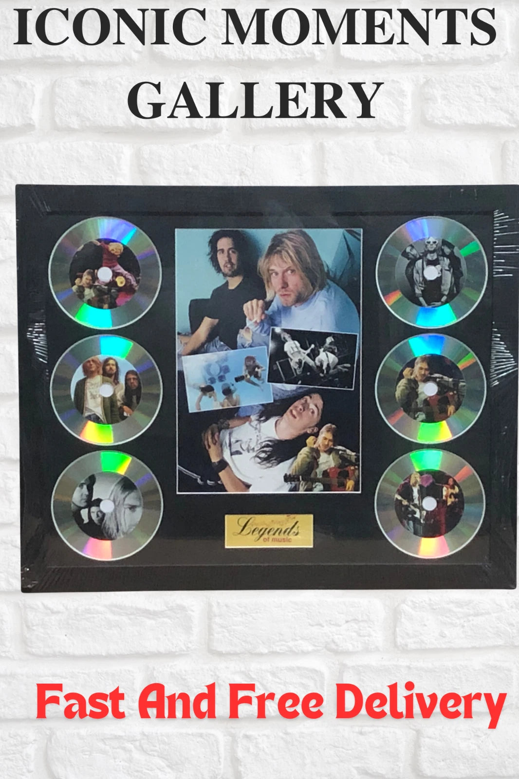 NIRVANA BAND MEMORABILIA FRAMED PICTURE PRESENTATION DISC SET MUSIC LEGENDS UK STOCK