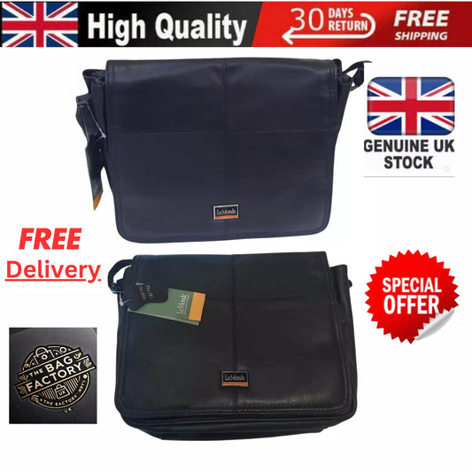 NEW WOMEN'S GENUINE REAL LEATHER SHOULDER BAG MULTI POCKETS HANDBAG LT08 UK STOCK