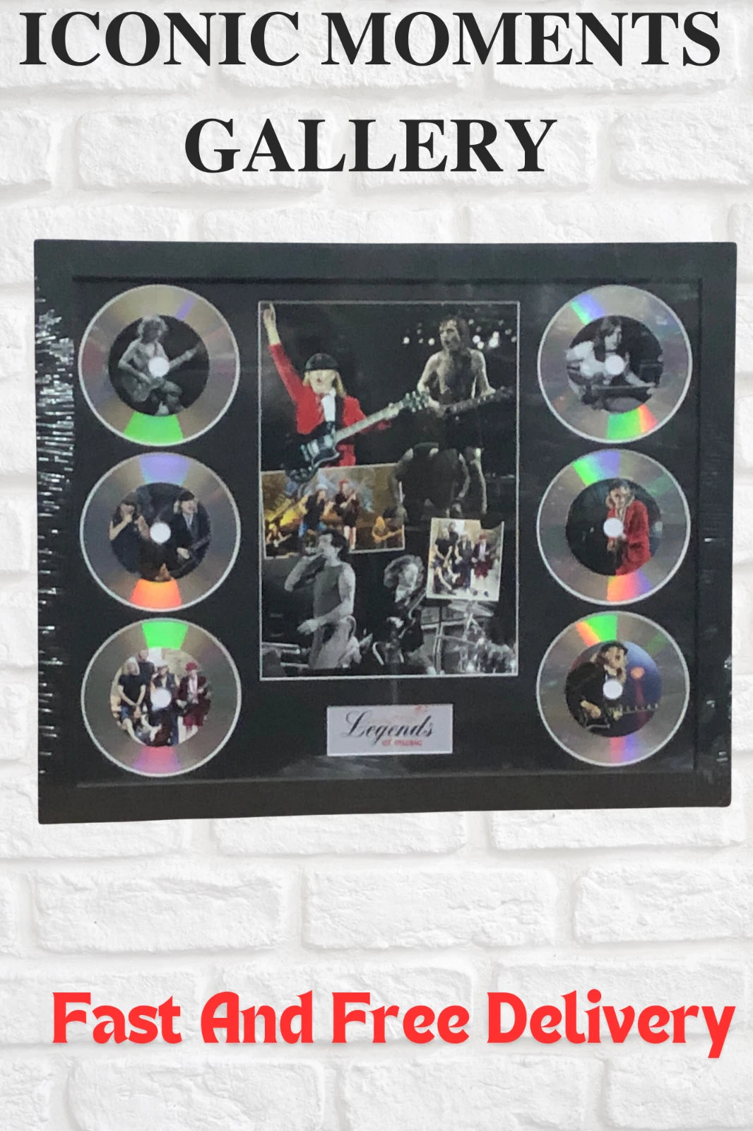 AC/DC BAND MEMORABILIA FRAMED PICTURE PRESENTATION DISC SET MUSIC LEGENDS UK STOCK