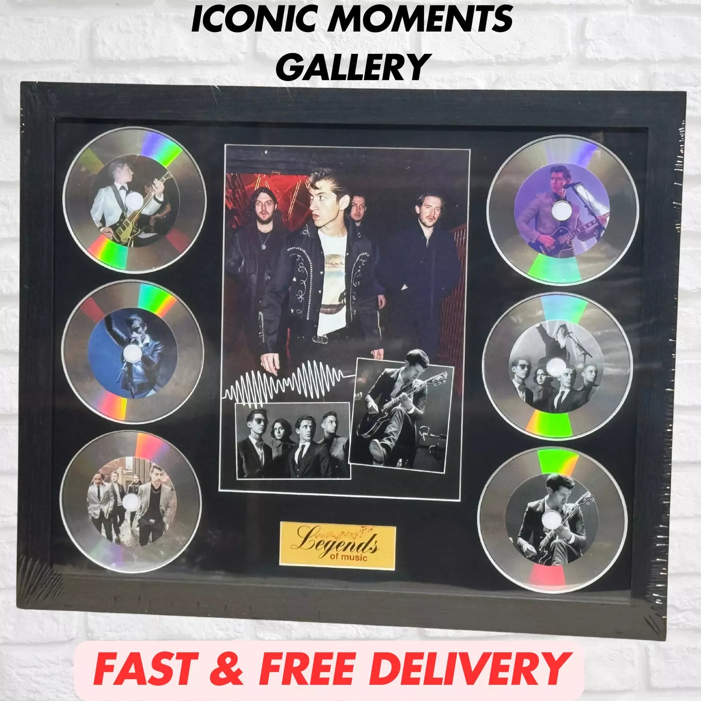 ARCTIC MONKEYS MEMORABILIA FRAMED PICTURE PRESENTATION DISC SET LEGENDS OF MUSIC UK STOCK