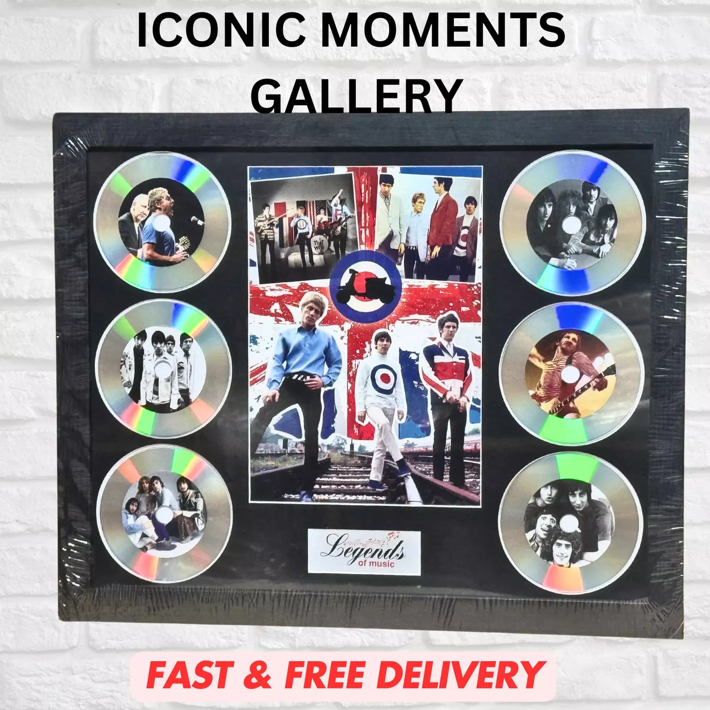 THE WHO MEMORABILIA FRAMED PICTURE PRESENTATION DISC SET LEGENDS OF MUSIC UK STOCK