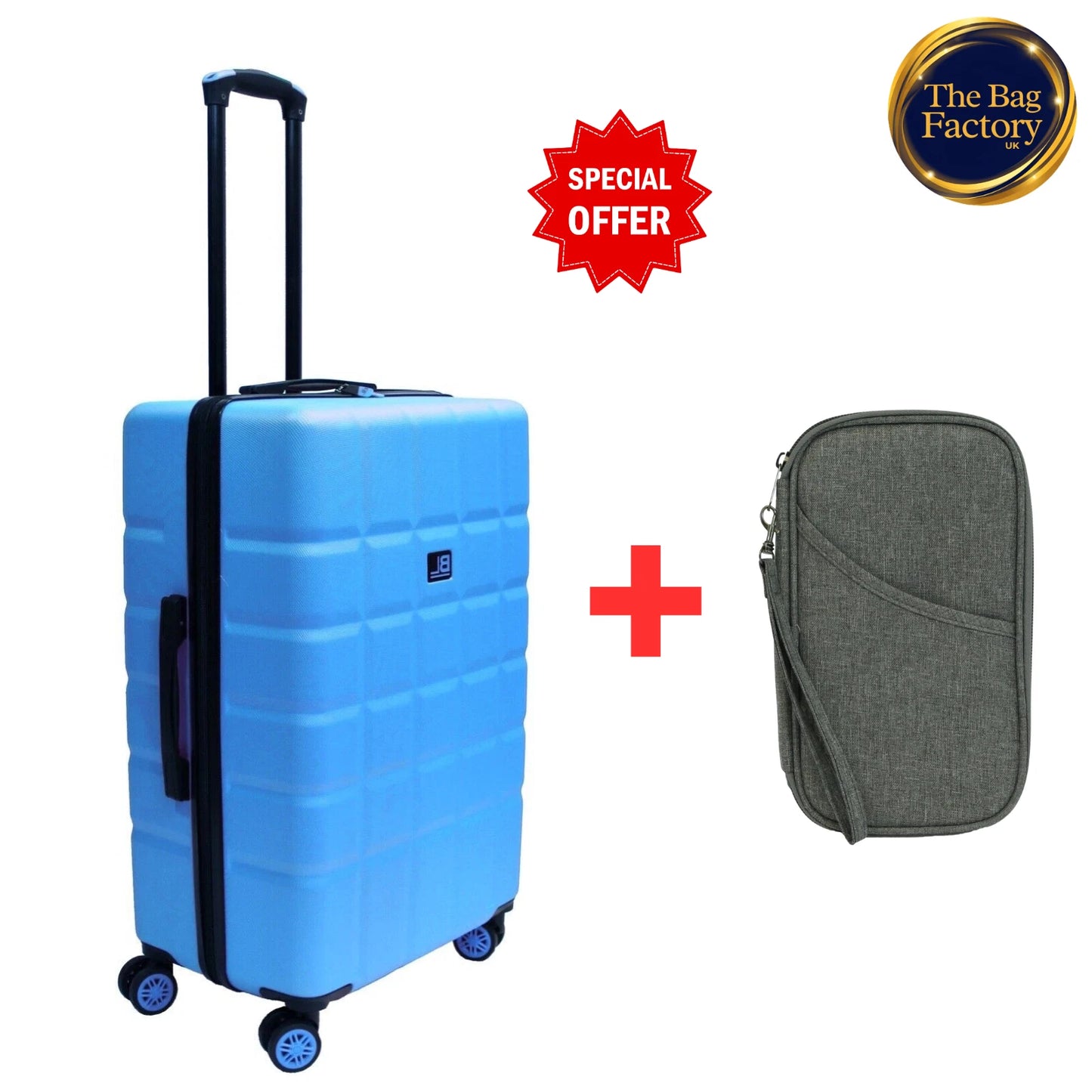 CABIN LARGE LIGHTWEIGHT ABS HARD SHELL SUITCASE 4 WHEEL SPIN TRAVEL LUGGAGE BAG UK STOCK