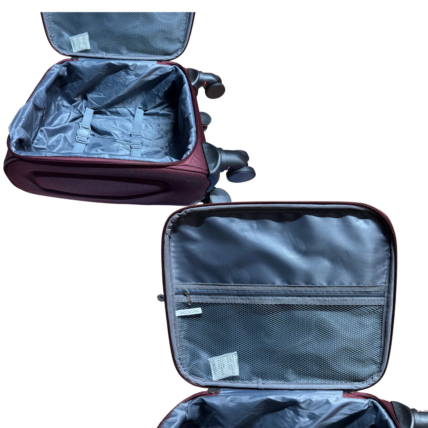 Ryanair Fits 52x34x20cm Cabin Suitcase 4 Wheel soft Carry Travel Luggage Bag UK STOCK