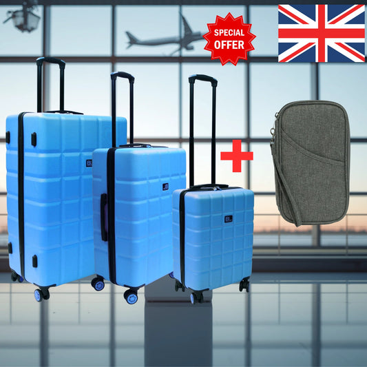CABIN LARGE LIGHTWEIGHT ABS HARD SHELL SUITCASE 4 WHEEL SPIN TRAVEL LUGGAGE BAG UK STOCK