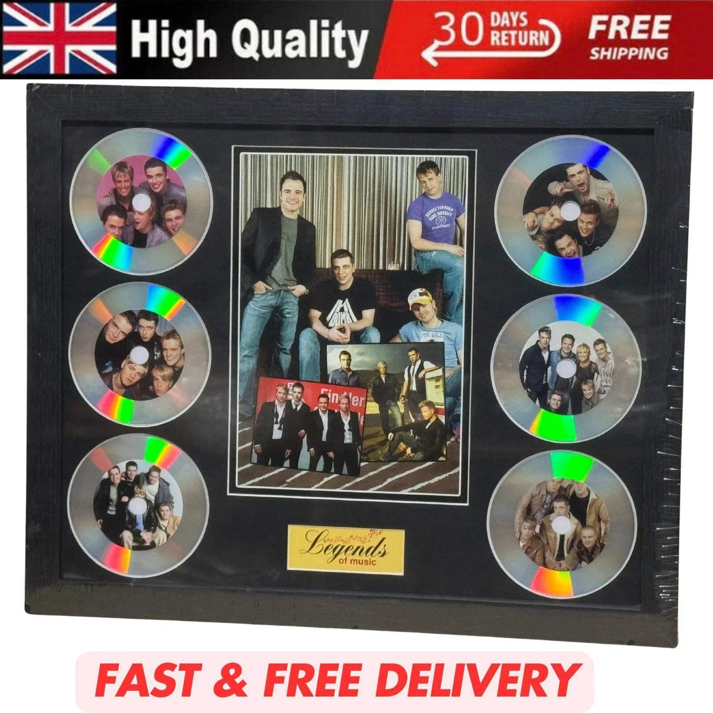 WESTLIFE MEMORABILIA FRAMED PICTURE PRESENTATION DISC SET LEGENDS OF MUSIC UK STOCK